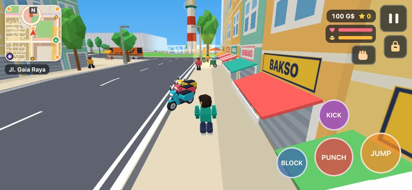 Gaia City: the street where the game starts